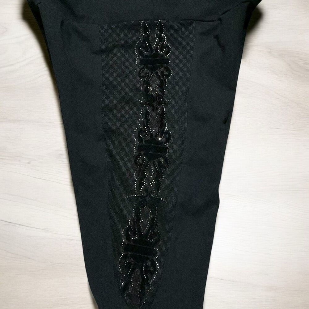 Harley-Davidson Womens Medium Black Side-Studded Laced Tribal Leggings Pants New - Picture 3 of 10